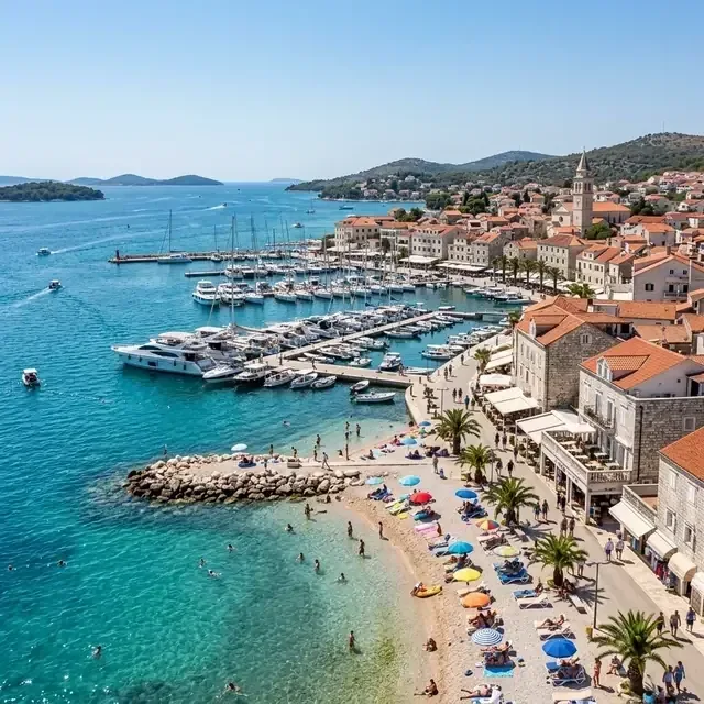 Vodice plaža vodič 2026 kombi prevoz Beograd Vodice